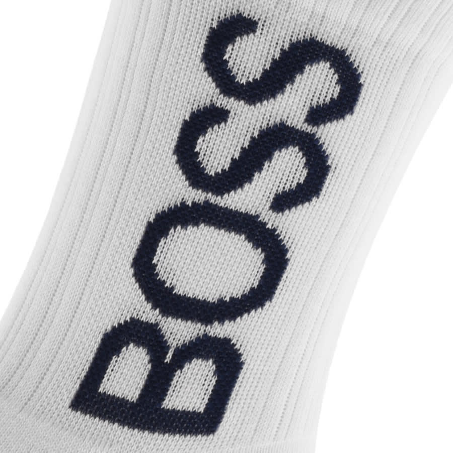 Alternative Image for ProductBOSS Rib Logo Socks White3